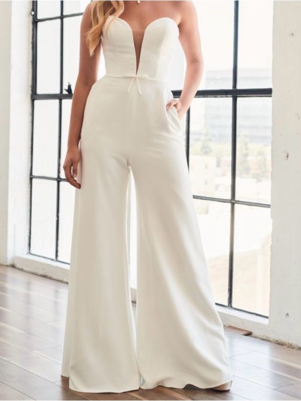 NWT Madi Lane "Claire" Bridal Jumpsuit | Size 26 | Ivory (Discontinued)